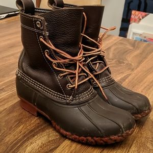 L.L. BEAN Boots Women's 8.5 brown/red
